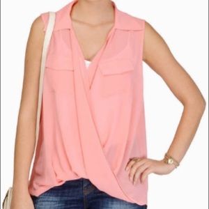 Tobi Coral Zoey Twist Top